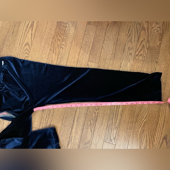 MOTHER REVOLVE The Velvet Lounger Ankle Velour Track Pants in Navy - Picture 16 of 16